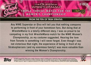 2014 Topps WWE Road to Wrestlemania - The Queen of Wrestlemania #2 Trish Stratus Back