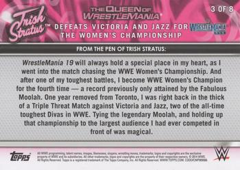 2014 Topps WWE Road to Wrestlemania - The Queen of Wrestlemania #3 Trish Stratus Back