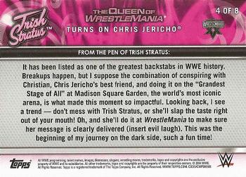 2014 Topps WWE Road to Wrestlemania - The Queen of Wrestlemania #4 Trish Stratus Back