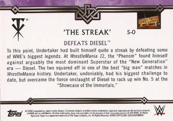 2014 Topps WWE Road to Wrestlemania - The Streak #5-0 Undertaker Defeats Diesel Back