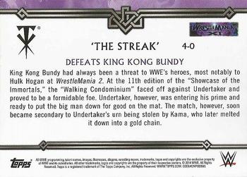 2014 Topps WWE Road to Wrestlemania - The Streak #4-0 Undertaker Defeats King Kong Bundy Back