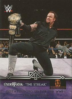 2014 Topps WWE Road to Wrestlemania - The Streak #6-0 Undertaker Defeats Sycho Sid for the WWE Championship Front