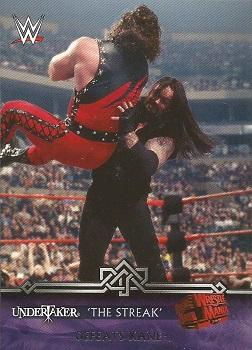 2014 Topps WWE Road to Wrestlemania - The Streak #7-0 Undertaker Defeats Kane Front