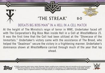2014 Topps WWE Road to Wrestlemania - The Streak #8-0 Undertaker Defeats Big Boss Man in a Hell in a Cell Match Back