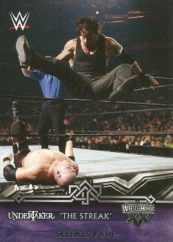 2014 Topps WWE Road to Wrestlemania - The Streak #12-0 Undertaker Defeats Kane Front