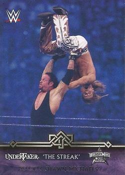 2014 Topps WWE Road to Wrestlemania - The Streak #17-0 Undertaker Defeats Shawn Michaels Front