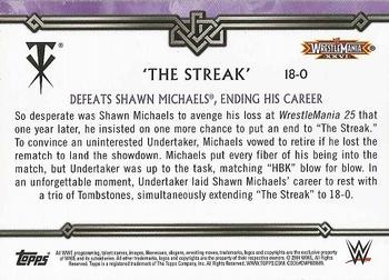 2014 Topps WWE Road to Wrestlemania - The Streak #18-0 Undertaker Defeats Shawn Michaels, Ending his Career Back