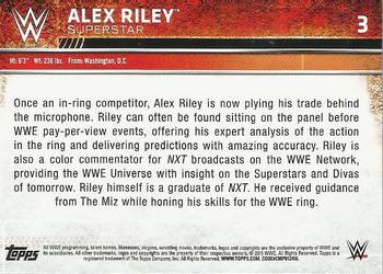 2015 Topps WWE #3 Alex Riley Back