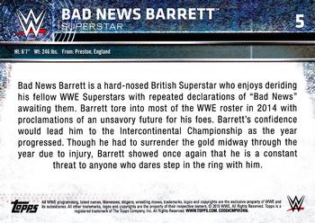 2015 Topps WWE #5 Bad News Barrett Back
