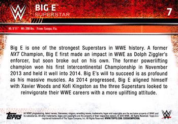 2015 Topps WWE #7 Big E Back