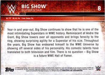 2015 Topps WWE #8 Big Show Back