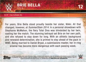 2015 Topps WWE #12 Brie Bella Back
