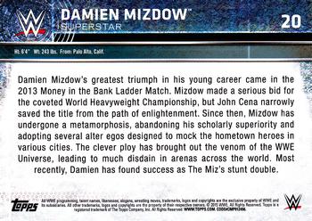 2015 Topps WWE #20 Damien Mizdow Back
