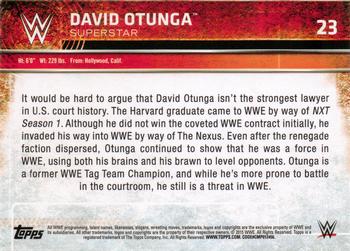 2015 Topps WWE #23 David Otunga Back