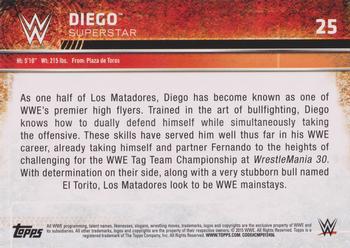 2015 Topps WWE #25 Diego Back