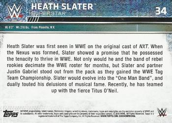 2015 Topps WWE #34 Heath Slater Back