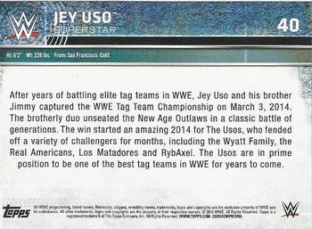2015 Topps WWE #40 Jey Uso Back