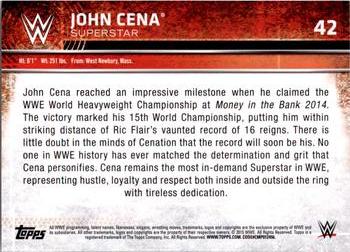 2015 Topps WWE #42 John Cena Back