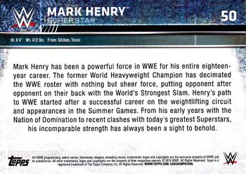 2015 Topps WWE #50 Mark Henry Back
