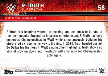 2015 Topps WWE #58 R-Truth Back