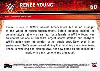 2015 Topps WWE #60 Renee Young Back