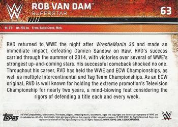 2015 Topps WWE #63 Rob Van Dam Back