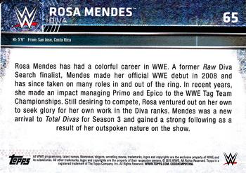 2015 Topps WWE #65 Rosa Mendes Back