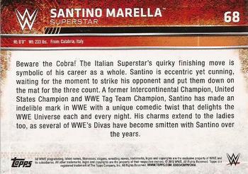 2015 Topps WWE #68 Santino Marella Back