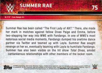2015 Topps WWE #75 Summer Rae Back