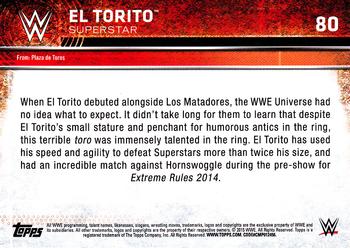 2015 Topps WWE #80 El Torito Back