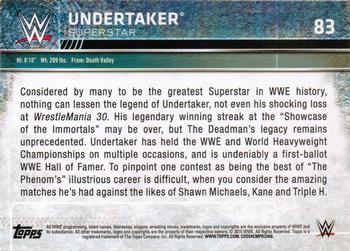 2015 Topps WWE #83 Undertaker Back