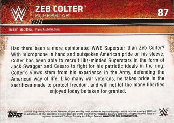 2015 Topps WWE #87 Zeb Colter Back
