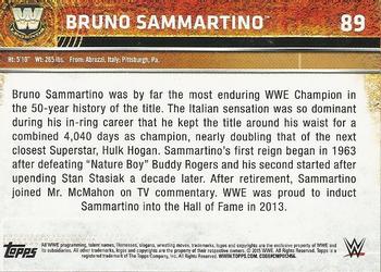 2015 Topps WWE #89 Bruno Sammartino Back
