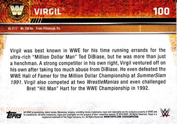 2015 Topps WWE #100 Virgil Back