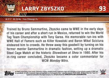2015 Topps WWE #93 Larry Zbyszko Back