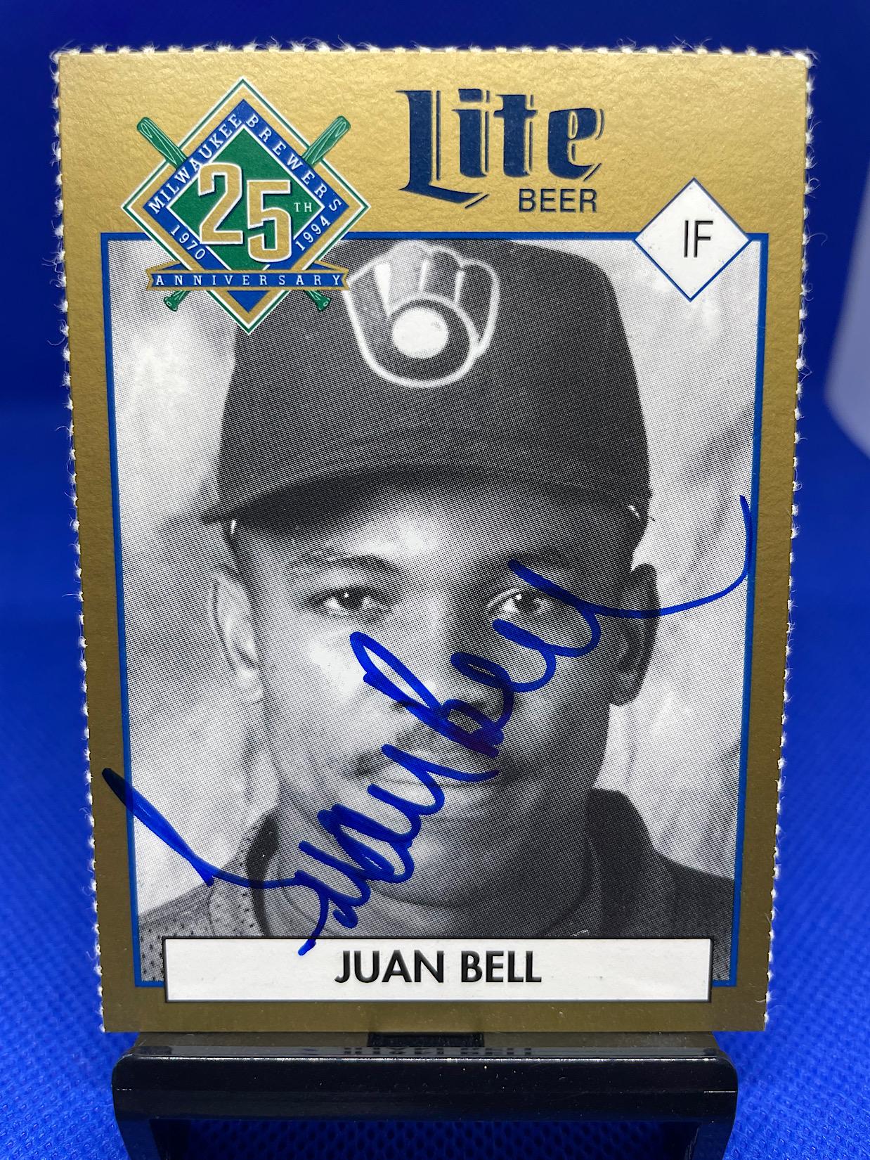 1994 Miller Brewing Milwaukee Brewers #NNO Juan Bell Front