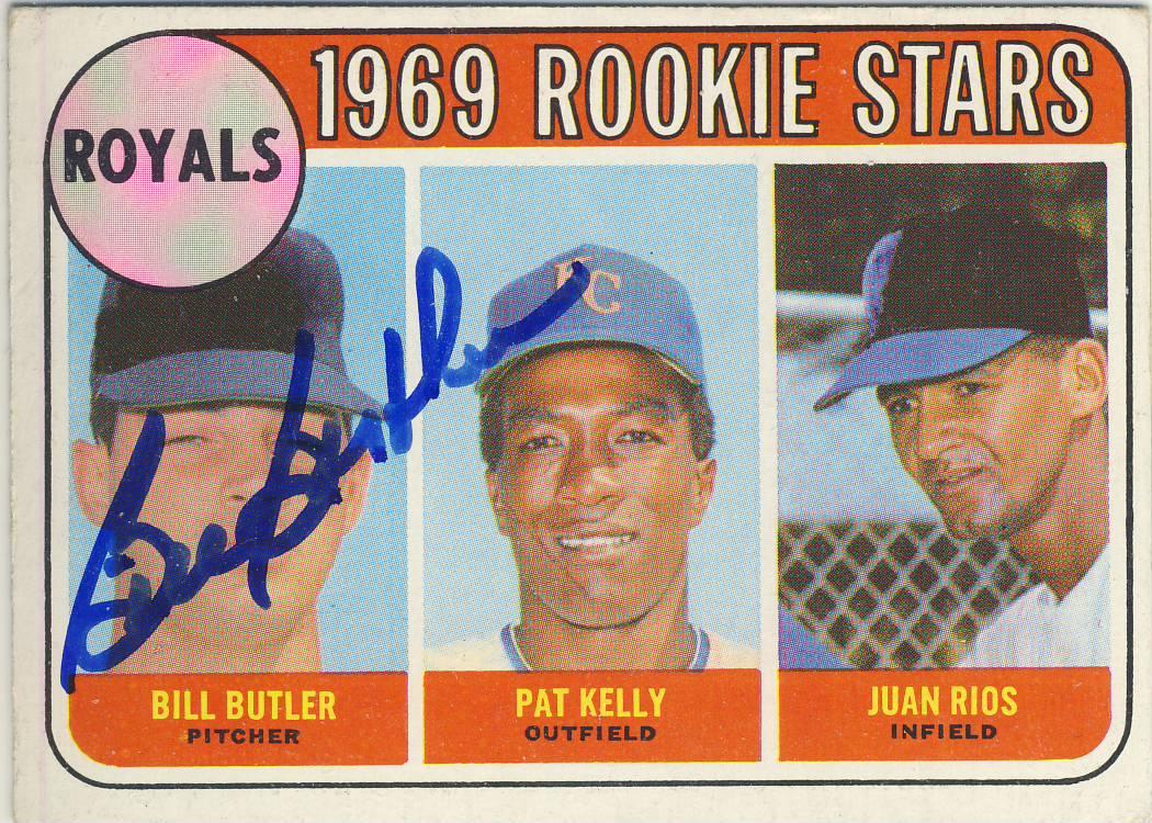1969 Topps #619 Royals 1969 Rookie Stars (Bill Butler / Pat Kelly / Juan Rios) Front