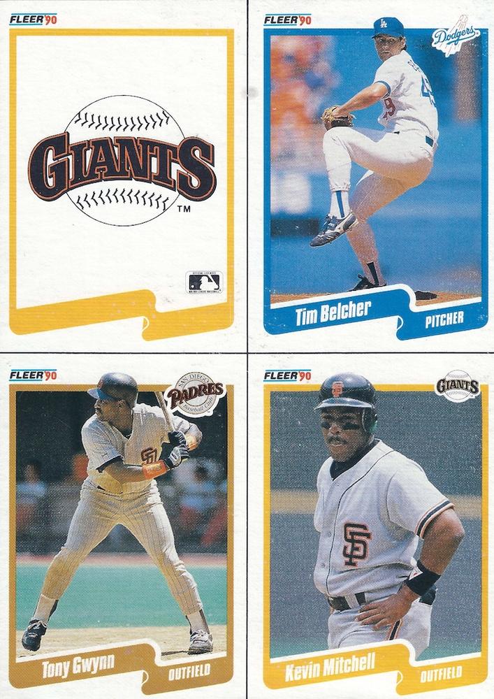  1990 Fleer with Update San Francisco Giants Team Set
