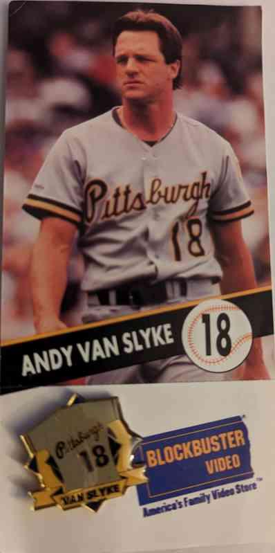 1992 Blockbuster Pittsburgh Pirates Pin Cards #NNO Andy Van Slyke