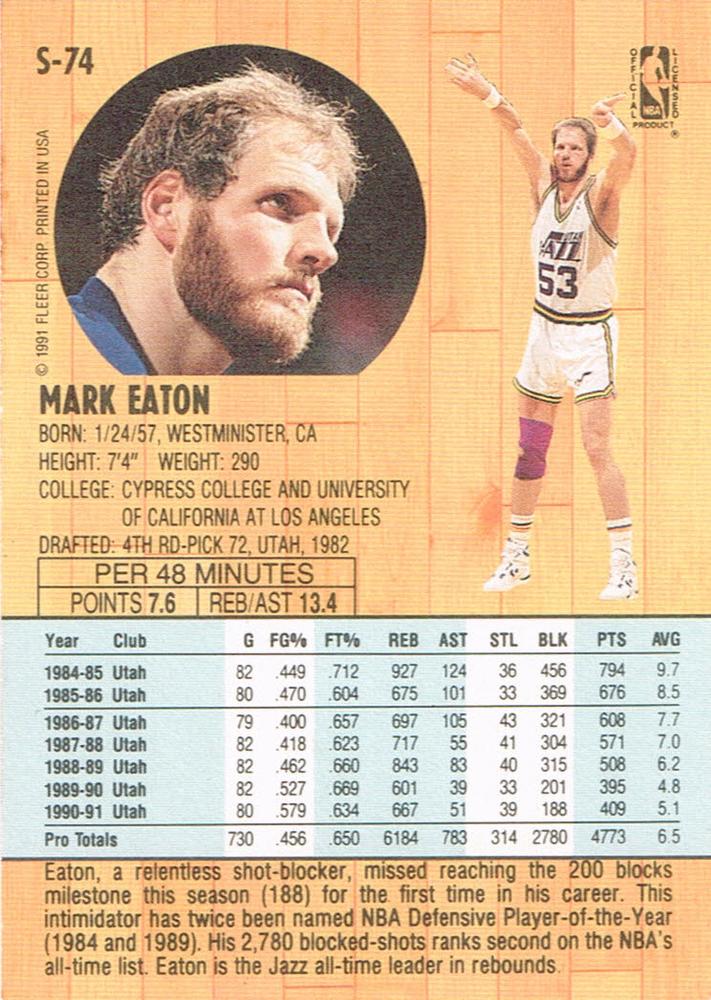 Mark Eaton Basketball Card Price Guide – Sports Card Investor