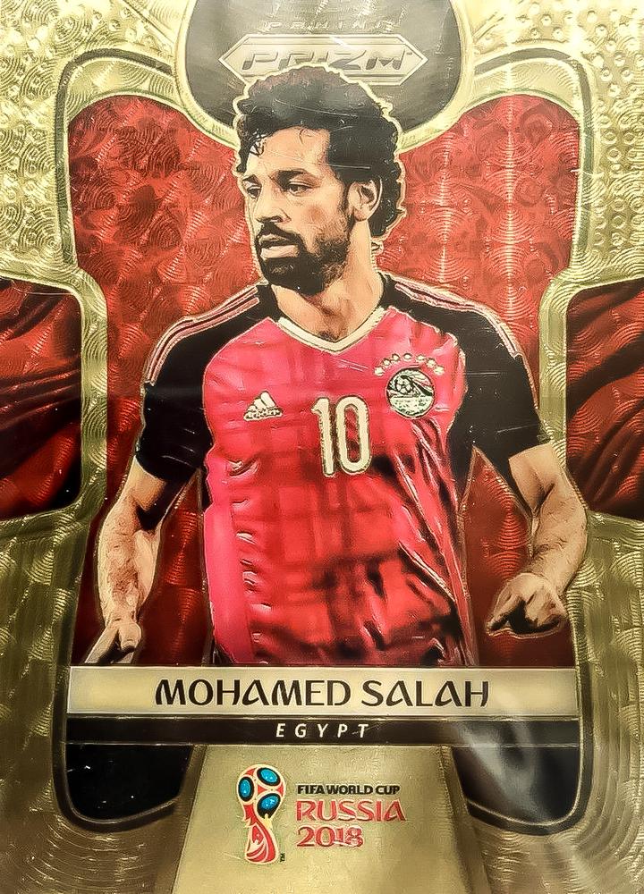 #54 Mohamed Salah 2018 Panini Prizm Fifa World Cup Soccer Trading Card 