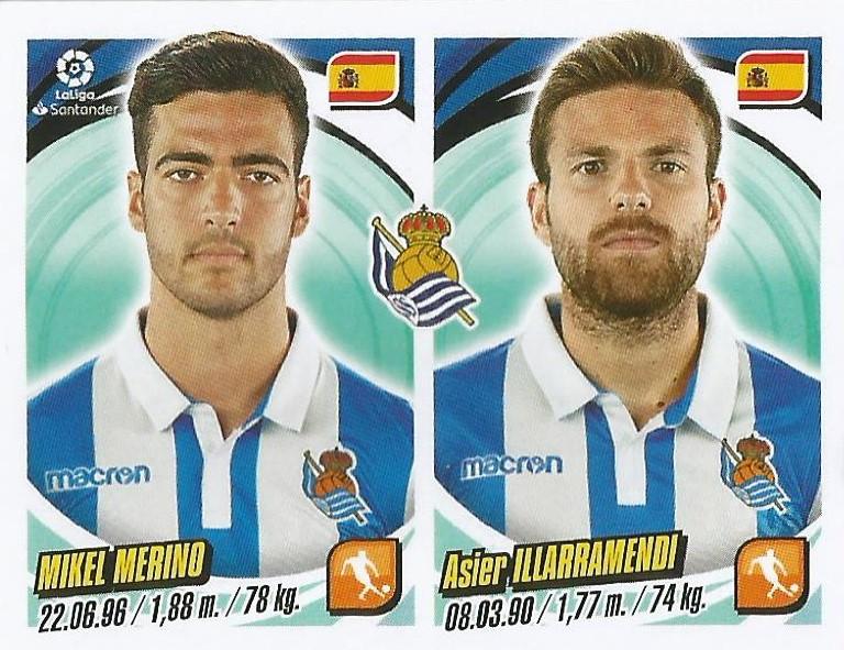 2018-19 Liga Stickers LaLiga Santander (Brazil) #224 Mikel Merino / Asier Illarramendi | Trading Card Database