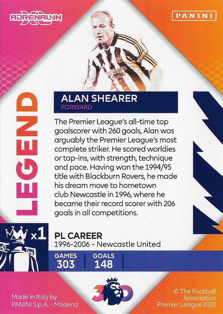 Buy Sticker Alan Shearer Legends Panini Premier League 21-22 Album